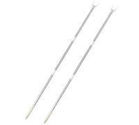 ibasenice 2pcs Adjustable Clothes Reaching Rods Lightweight Plastic and Stainless Steel Extendable Poles for Home Laundry and Wardrobe Organizing in White