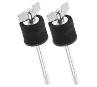 ibasenice 2pcs Adjustable Cymbal Stackers with Black Cotton Pads Double-layer Cymbal Mounting Arms for Drum Kit Splash Sturdy Extension Hardware for Acoustic and Electronic Drums