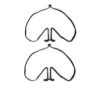 ibasenice 2pcs Adjustable Neck Hanging Microphone Stand Clip Holders for Stage Performers and Hosts, Portable Black Plastic and Metal Mic Holder with High Stability for Events the Go