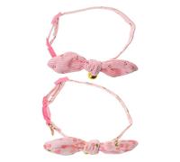 ibasenice 2pcs Adjustable Puppy Collar: Cute Bow Tie Necklace with Safety Bell - Decorative Small Dogs & Kittens Collar Pet for Birthday & Graduation