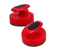 ibasenice 2pcs Air Hockey Pushers with Felt Base Silent Low-friction Replacement Ice Hockey Accessories for Precise Puck Control Easy Swap Table Game Paddles for Competitive Play