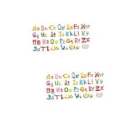 ibasenice 2pcs Alphabet Letter Sticker Sticker Decor for Educational Use for Decorative Purposes for Easy Application