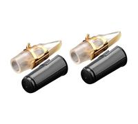 ibasenice 2pcs Alto Saxophone Mouthpiece with Metal Cap Simple Installation Compatible with Saxophones and Clarinets Elegant Design for Music Enthusiasts Accessory for Instrument Players
