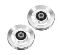 ibasenice 2pcs Aluminum Alloy Silent Pulley Wheel for Home Gym Cable Pulley System Bearing Exercise Machine Attachment Compatible with Cable Roller for Weight Training