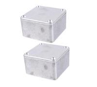 ibasenice 2pcs Aluminum Guitar Pedal Enclosure Box Unpainted Durable Diecast Case for Effects Pedal Board Protection Suitable for Musicians Gigs