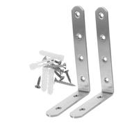 ibasenice 2pcs Anti-Tip Kit Safety Wall Anchors Furniture Brackets for Bookcase and Cabinet 100 * 150mm Easy Setup 4mm Thick Stainless Steel