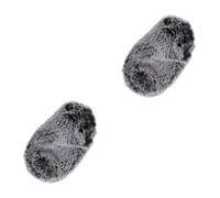 ibasenice 2pcs Artificial Wool Microphone Wind Muff Microphone Cover Windscreen for Outdoor Shooting Protects Mic from Wind Noise