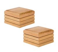 ibasenice 2pcs Bamboo Soap Holder with Drainage Feature Compact and Lightweight Soap Dish for Bathroom and Kitchen Use Easy to Store with Simple Shape
