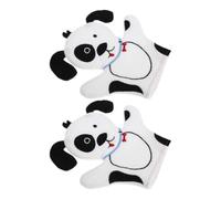 ibasenice 2pcs Bath Gloves with Cute Dog Cartoon Design Soft Cloth Material Dual-use Exfoliating Scrubber Mitts for Gentle Body Scrub During Bath Time
