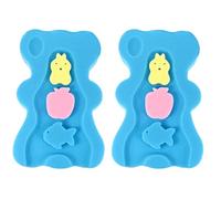 ibasenice 2pcs Bath Mat Non- Sponge Pad Skin-Friendly Boy Girl Bath Cushion Cushioned Edges for Neck Back for Sinks Bathtubs Comfortable Safe Bathing for Newborns