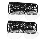 ibasenice 2pcs Betta Fish Tunnel Hollow Resting Tube for Fish Shrimp Habitat Aquarium Decorations Black Mesh Design for Optimal Water Flow Enhanced Viewing Experience