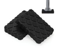 ibasenice 2pcs Black Rubber Floor Jack Pads with Noise Reduction and Non-slip Features for Car Lift and Jack, Sturdy Stabilizer Blocks for Secure and Stable Vehicle Support