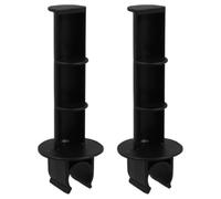 ibasenice 2Pcs Black Toilet Paper Holder for Commode Chair Wheelchair Accessories, Bathroom Tissue Roll Stand Replacement Rod for Seniors and Patient Care