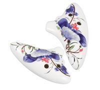 ibasenice 2pcs Blue and White Ocarina Long Mouth Design Beginner Friendly Ceramic Flute Alto C Tone for Boys and Girls Musical Instruments Party Favors