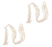 ibasenice 2pcs Boho Wall Hanging Guitar Rack Acoustic Guitar Wall Hanger Macrame Ukulele Hanger