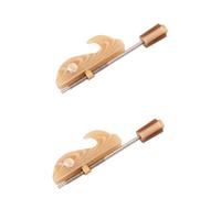 ibasenice 2pcs Bow Hook Replaceable Screw Head Enhance Vibration Made of Agate Stainless Steel