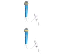 ibasenice 2pcs Boy Girl Educational Machine Microphone Boy Girl Intelligent Microphone Toy Interactive Musical Instrument for Boy Girl Lightweight Easy to Hold Fun Playtime Experience Blue