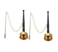 ibasenice 2pcs Bronze Bell Dharma Instrument Temple Supply Music Instrument for Buddhist Ceremonies and Rituals