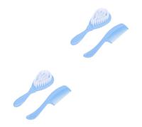 ibasenice 2pcs Brush and Comb Set Gentle Hair Care Kit for Boy Girl Safe and Comb and Brush for Newborns Promotes Healthy Scalp and Brain Development Random Patterns