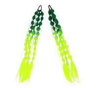 ibasenice 2pcs Bubble Braid Wig Hair Extensions and Women, Handmade High Temperature Fiber Ponytail with Easy Installation, Long Braided Afro Puff Style for Carnivals and Festivals