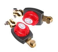 ibasenice 2pcs Car Battery Kill Switch with Extended Knob Master Power Cut Off for Rv Atv Utv Vehicles Easy Installation Top Post Power Isolator Kit