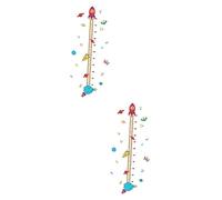 ibasenice 2pcs Cartoon Planet Height Measure Wall Stickers Removable Boy Girl Growth Chart Decals for Nursery and Boy Girl Rooms Wall Art Easy to Apply and Reposition