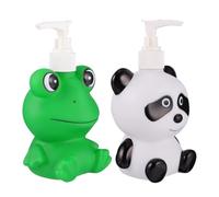 ibasenice 2pcs Cartoon Press Bottle Lotion Dispensers with Removable Pump Head Design Refillable Modern Style for DIY Body Lotions and Liquid Soaps