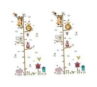 ibasenice 2pcs Cartoon Zoo Animals Height Chart Wall Decals Growth Ruler for Boys and Girls Decor Boy Girl Height Chart Cartoon Wall Decals