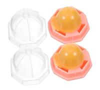 ibasenice 2pcs Catnip Ball Edible Lollipop Candy for Cats and Kittens Natural Vitamin Cat Mint Chew Relaxing Orange Flavor Snack for Healthy Tongue Movement and Scratching Prevention