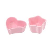 ibasenice 2pcs Ceramic Pet Bowls for Hamster and Small Animals, Environment-friendly and Not Easy to Fall, round Shape with Unique Design, Practical and Small Lovely Feeding Bowls