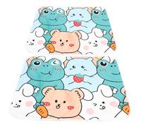 ibasenice 2pcs Changing Pad Guinea Pig Liner Washable Hamster Cage Bedding for Rat Bedding Pee Pads Pet Training Mats for Ferret Cage Accessories