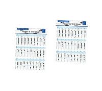 ibasenice 2pcs Clarinet Finger Guide Chord Chart for Clarinet Guitar Chord Poster for Learning