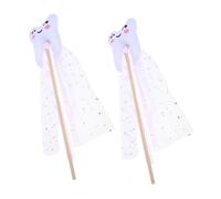 ibasenice 2pcs Colorful Tooth Fairy Wand for Unique Tooth-shaped Stick for Party Dress-up Festival Performance Prop Novelty Fairy Accessory for Weddings and Celebrations