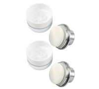 ibasenice 2pcs Compact Plastic Loose Powder Storage Containers for Travel and Daily Use Reusable Mushroom Head Cosmetic Powder Cases Suitable for Pearl