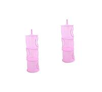 ibasenice 2pcs Compartment Toy Storage Basket Hanging Mesh Organizer for Boys and Girls Storage Bag for Clothes Laundry Shoes