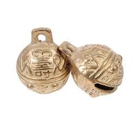 ibasenice 2Pcs Copper Pet Bells Durable Hanging Pendants for Dogs Creative Noise Maker with Sound Lightweight Design for Easy Use for Craft Projects and Pet Tracking