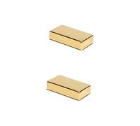 ibasenice 2pcs Copper Sealed Humbucker Pickup Cover Golden Finish for Electric Guitar Hard Copper Material for Enhanced Sound Quality and Performance