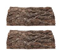 ibasenice 2pcs Cork Bark Background Natural Reptile Climbing Wall Terrarium Decor Accessories for Lizard Habitat Cork Bark Material for Tank Backdrop Scenario