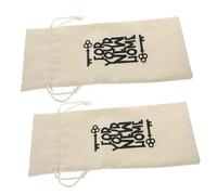 ibasenice 2pcs Cotton Linen Wine Bottle Bags Reusable Drawstring Carrier for Red Wine Whiskey Beer Sturdy Housewarming Bags Suitable for Christmas Wedding and Travel