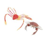 ibasenice 2pcs Crab PVC Imitation Sea Creatures Bright Colors Early Education Animal for Cognitive Development and Sensory Play Birthday Party Decoration