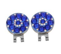 ibasenice 2pcs Crystal Hat Clips with Golf Ball Marker Holders Elegant Accessories for Hats Caps Pants Bags Trendsetting Golf Gear for Men Women