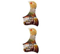 ibasenice 2pcs Custom Pickguards Celluloid Ply Pickguard Replacement for Acoustic Guitar Screws