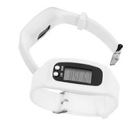 ibasenice 2pcs Digital LCD Pedometer Watch for Men Women Stylish Walking Distance Counter Calorie Tracker Bracelet White Durable Fitness Accessory for Jogging Daily Activity