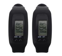 ibasenice 2pcs Digital Pedometers with Step and Calorie Counter Outdoor Activity Ready Stylish Design for Men Women and Adults