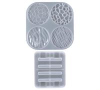 ibasenice 2pcs DIY Crystal Epoxy Mold Round Shape Cup Mat Mold Silicone Non-Stick Easy to Use White for Family Gathering Handmade