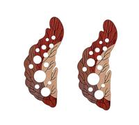 ibasenice 2pcs Diy Electric Guitar Pickguard Wooden Scratch Plate for Guitar Leaf Shaped Anti-scratch Board