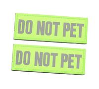 ibasenice 2pcs Do Not Pet Patch Harness Medium Size Dog Ask Accessories Service Dog Patches with Hook Vest Adhesive Patches s for Harness s Assistance Safety Nylon Green