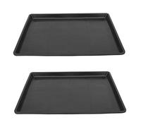 ibasenice 2Pcs Dog Poop Tray Leakproof Household Pet Potty for Convenient Cleanup Durable Black Dog Cage Tray Stain Odor Resistant Design