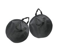 ibasenice 2Pcs Dumb Drum Bag Black Oxford Cloth Shock Absorbing Snare Drum Carrier with Handle Portable Instrument Storage Case for Musicians the Go