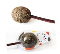 ibasenice 2pcs Edible Catnip Lollipop Chewable Molar Toy Portable Polygonum Baton for Cats Brown Catnip Balls for Indoor Play Teeth Cleaning